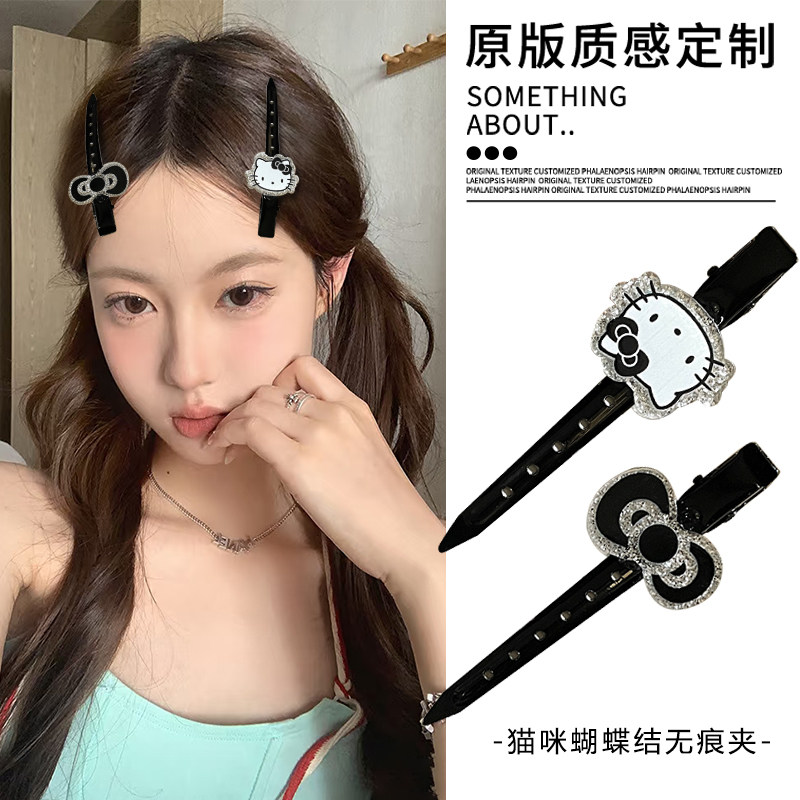 猫咪蝴蝶结无痕鸭嘴夹大号发卡