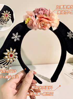 格格发箍宫廷风贵人旗头头箍甄嬛传娘娘贵妃发卡表演道具头饰发饰