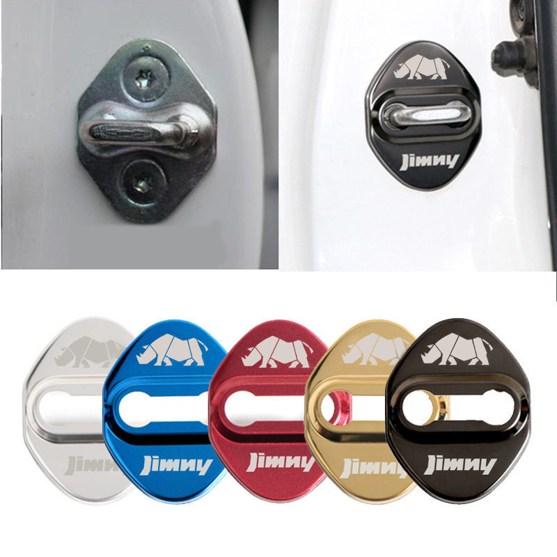 4pcs装铃木吉姆尼JB64 JB74门锁盖Jimny外观装饰改装车门锁扣盖