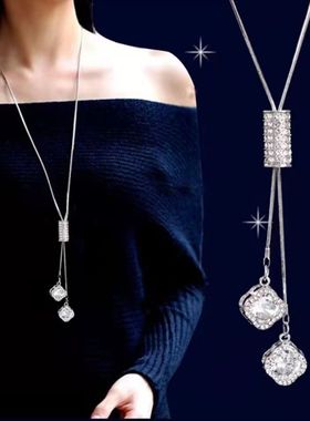 毛衣链长款百搭珍珠项链配饰饰品