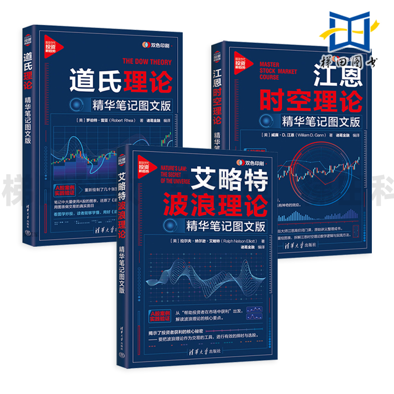 艾略特波浪理论+道氏理论+江恩时空理论-精华笔记图文版 看图学炒股 选 股市技术分析大全书 股票入门基础知识 交易 新手入门 K线