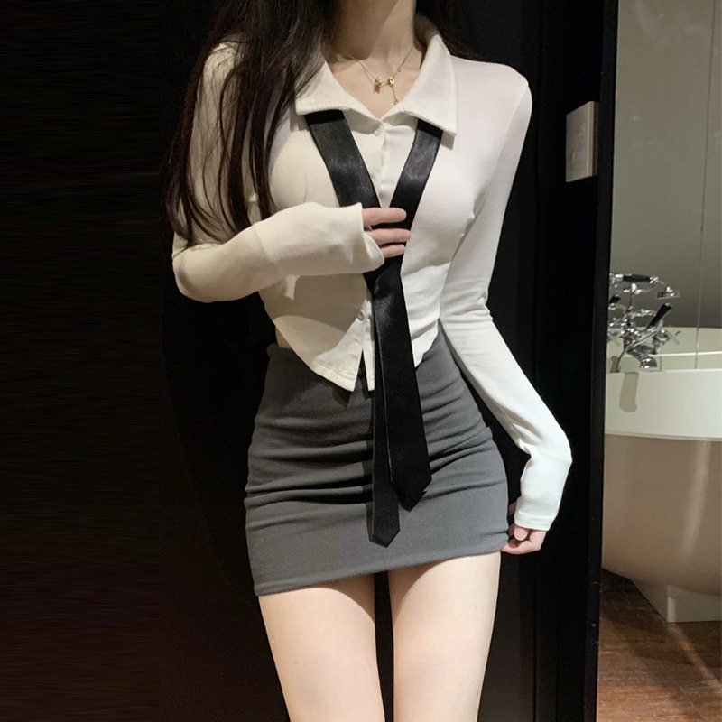 性感火辣纯欲风衬衫包臀裙秘书服