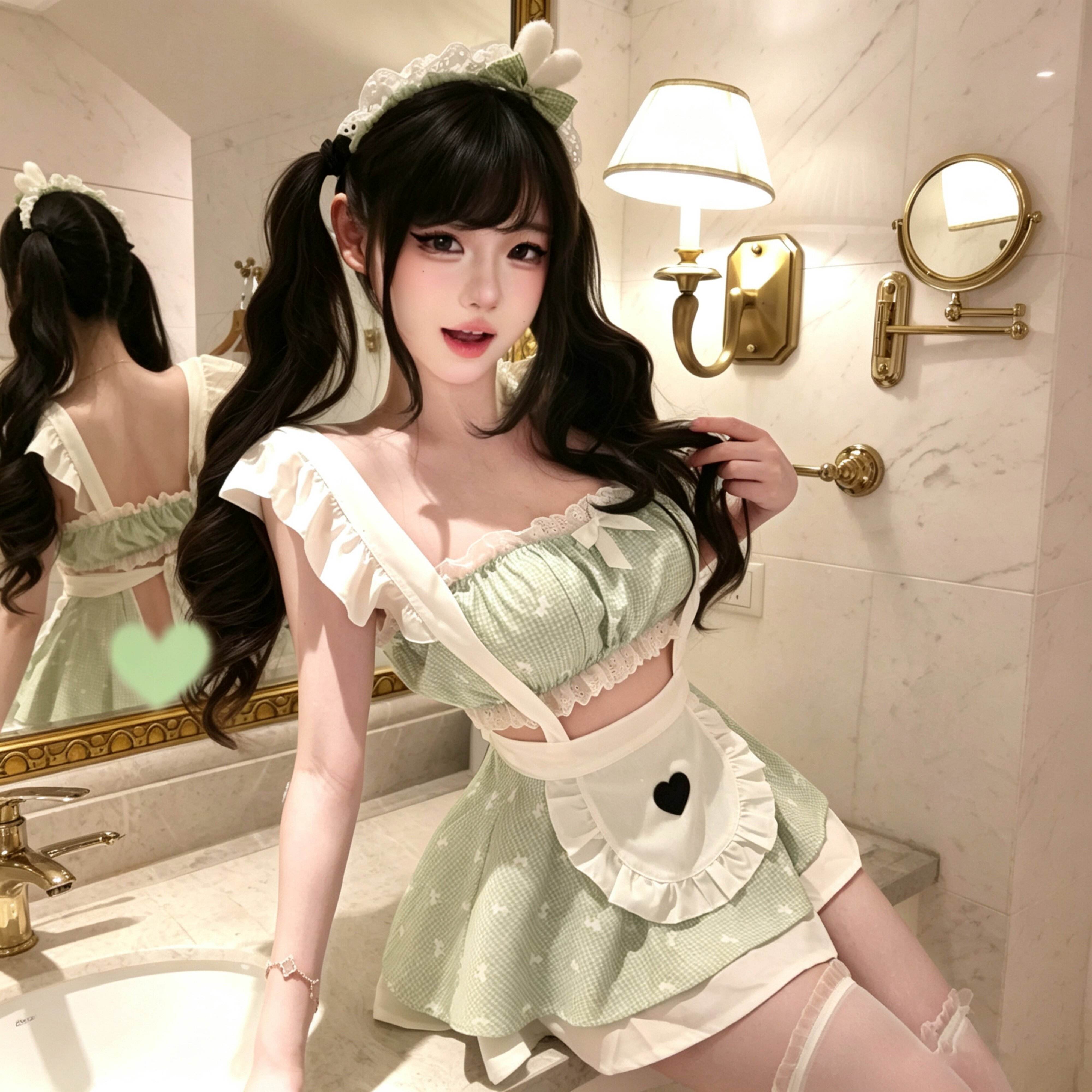 抹胸二次元连衣裙甜美围裙小厨娘