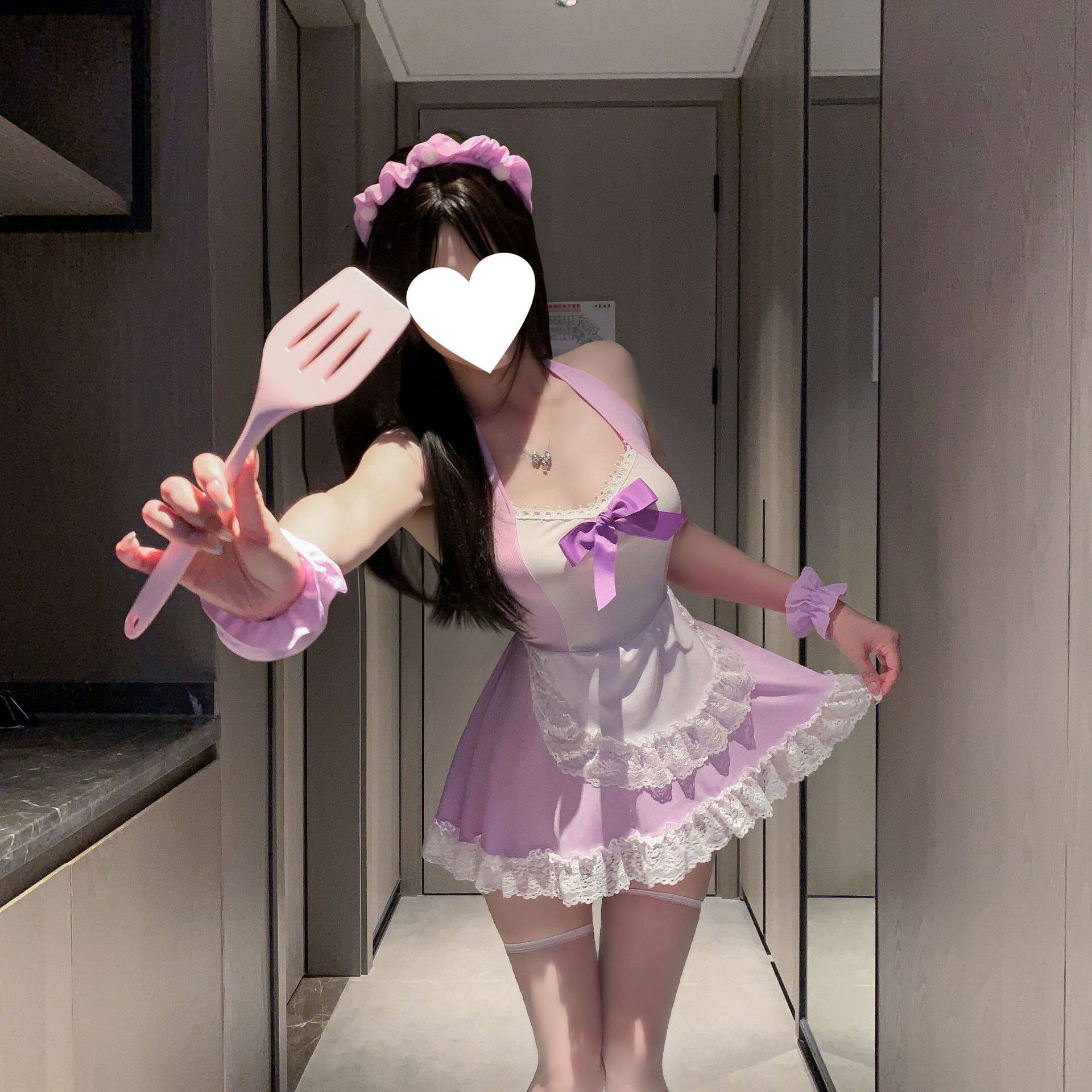 温柔甜妹*甜辣风夜店网红蝴蝶结连衣裙蕾丝趣味公主吊带裙女qqny