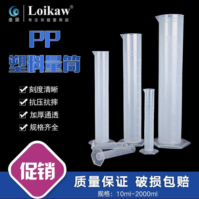 Loikaw塑料量筒带刻度PP