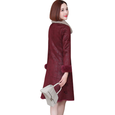 傲冬海宁真皮獭兔水貂女兔毛内胆