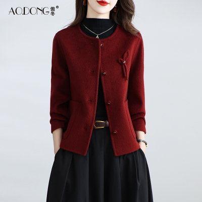 2025高端双面绒大衣短款