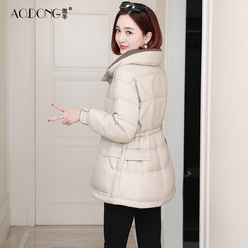 2021新款羽绒服女白鸭绒中长款修身爆款冬季保暖小个子加厚外套