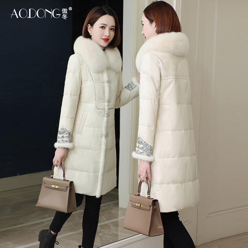 海宁真皮羽绒服皮草皮衣修身