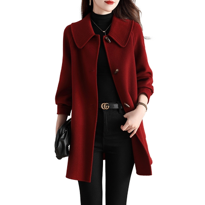 2023中长款双面绒外套