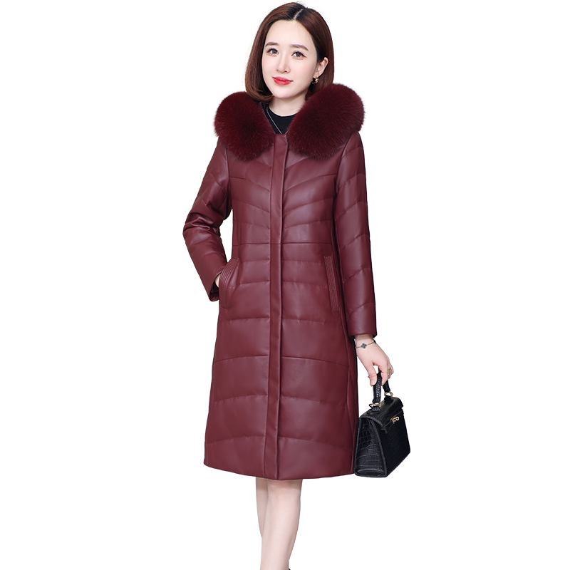 海宁真皮羽绒服皮衣傲冬修身