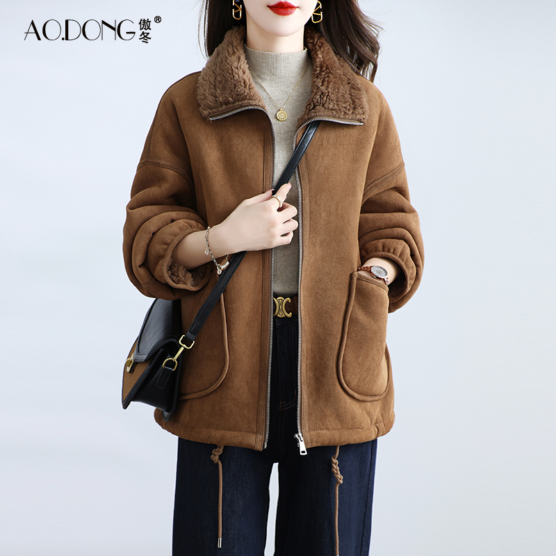 新款海宁两面穿皮草外套