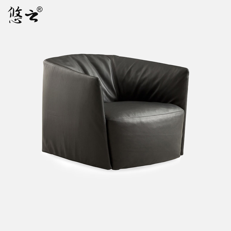 悠云锐驰德驰道全头层真皮舒适秀气休闲椅沙发椅armchair