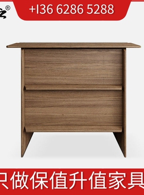 悠云意大利PORADA设计黑胡桃实木高端床头柜餐边柜酒柜斗柜多桶柜