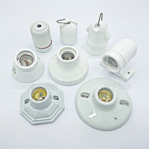 e27陶瓷灯头铜线家用螺口