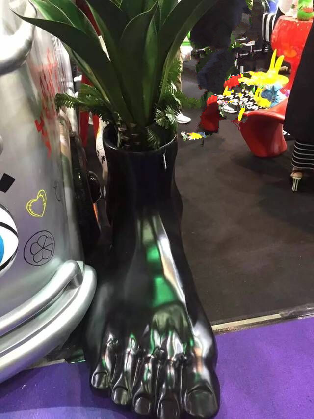 帝傲霓家居 花器花瓶大号落地脚个性店面陈设黑色设计师流行款