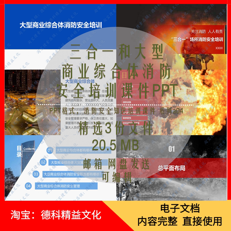 三合一场所消防安全 大型商业综合体商场消防安全培训课件PPT a04