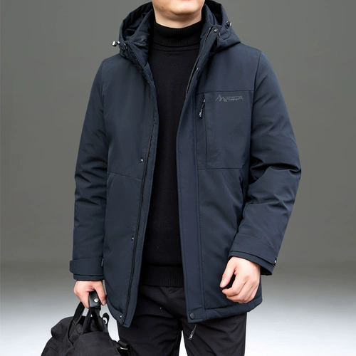 Длинный утепленный удерживающий тепло пуховик для мальчиков для отдыха, средней длины