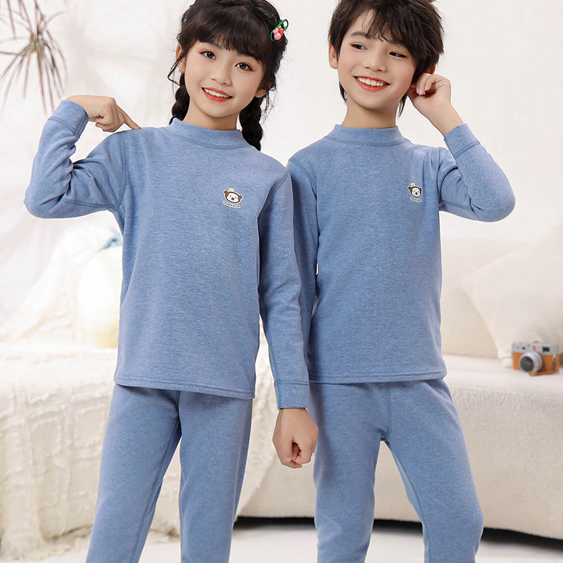 羊绒蚕丝半高领舒绒保暖内衣套装男女童中大童学生青少年秋衣秋裤,童装/婴儿装/亲子装,内衣套装,淘宝优惠券,粉丝福利购,淘宝优惠卷