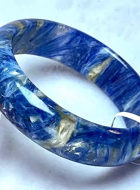 恩如玉珠宝蓝晶石高冰透体天然岫玉翡翠玛瑙昆仑玉南红战国红手镯