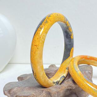 秀吧珠宝天然大黄蜂石雄黄朱砂水晶和田玉碧玺蜜蜡玛瑙樱花雨手镯