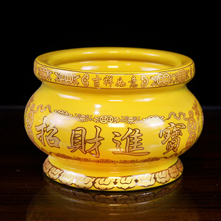 陶瓷香炉居室佛堂家用檀香炉佛道仙财神香炉烧香拜佛上香炉莲花炉