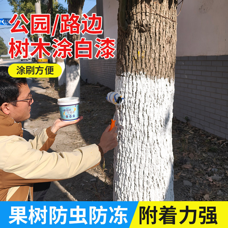 树木涂白剂果树刷白粉杀菌防虫防虫抗寒防冻树干可喷涂代替生石灰