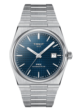 新款Tissot天梭PRX系列钢带机械时尚夜光男表T137.407.11.041.00