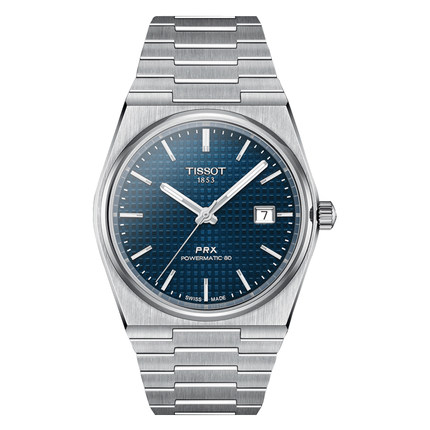 新款Tissot天梭PRX系列钢带机械时尚夜光男表T137.407.11.041.00