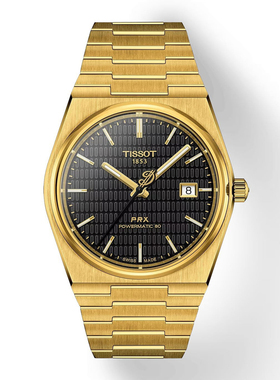 新款正品Tissot天梭PRX超级玩家系列金色男表石英机芯钢带手表