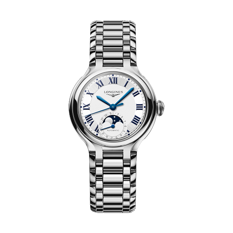 浪琴（LONGINES）瑞士手表 心月系列 星辰腕表 机械钢带女表