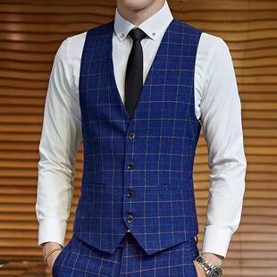 男士大码西装马甲套装小青年商务休闲职业修身结婚工作服兄弟装