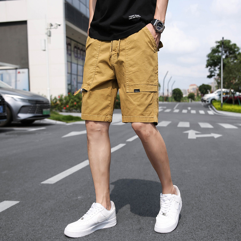 工装休闲短裤男士马裤潮流夏季纯棉直筒5五分裤薄款裤子运动中裤