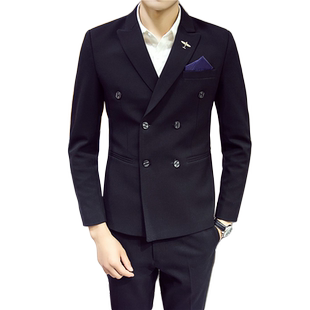 西服男套装商务正装新郎结婚礼服夏季修身主持男士西装套装三件套