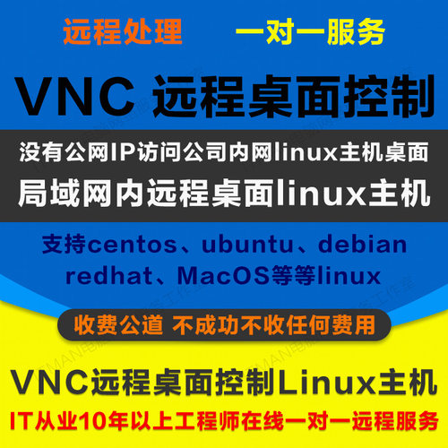 VNC远程桌面图形控制linux主机 centos ubuntu debian redhat