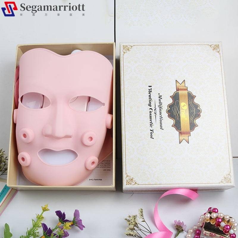 美容彩光面罩led光谱仪面膜仪充电震动光子嫩肤家用美容仪速卖通