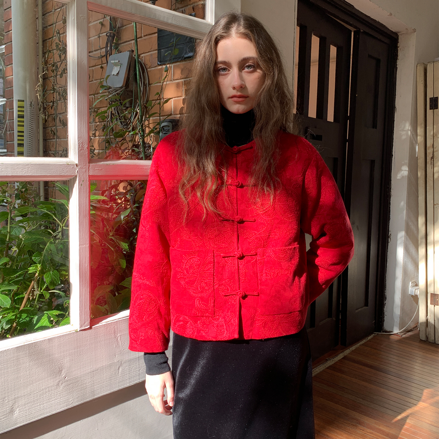 竹依依12/8 0点上新 新款鹅绒冬季红色羽绒服女短款设计感修身