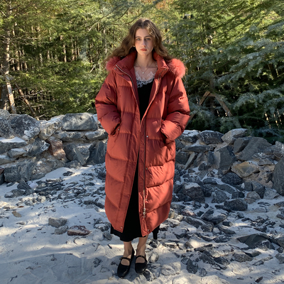 竹依依12/8 0点上新 新款鹅绒冬季羽绒服女中长款设计感修身