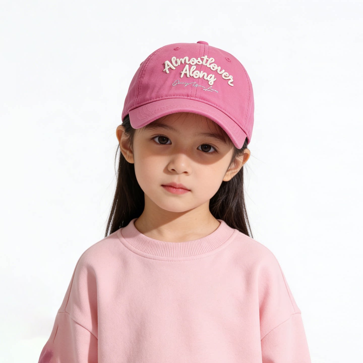 儿童棒球帽春秋粉色女童鸭舌帽显脸小男童女孩遮阳防晒帽2026新款图片
