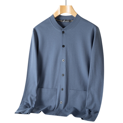 班飒保暖纯棉圆领中老年开衫内衣