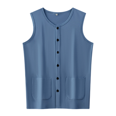 100%纯棉开衫背心对襟夏季