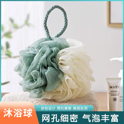 双色起泡丰富沐浴球新款拼接色