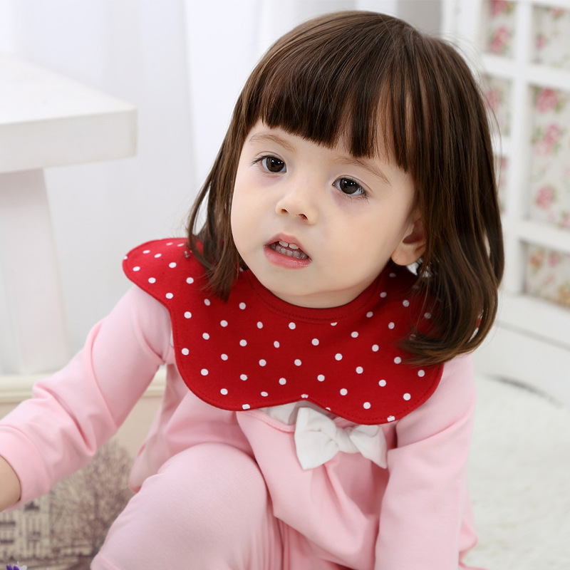 ins韩版360度旋转花朵围嘴