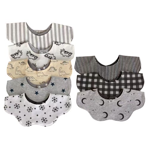 宝宝围兜新生儿用品可爱风婴儿围嘴柔软舒适双面纯棉加大高颜值