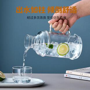玻璃冷水壶耐高温凉白开水杯套装大容量水瓶泡茶壶凉水壶复古老式