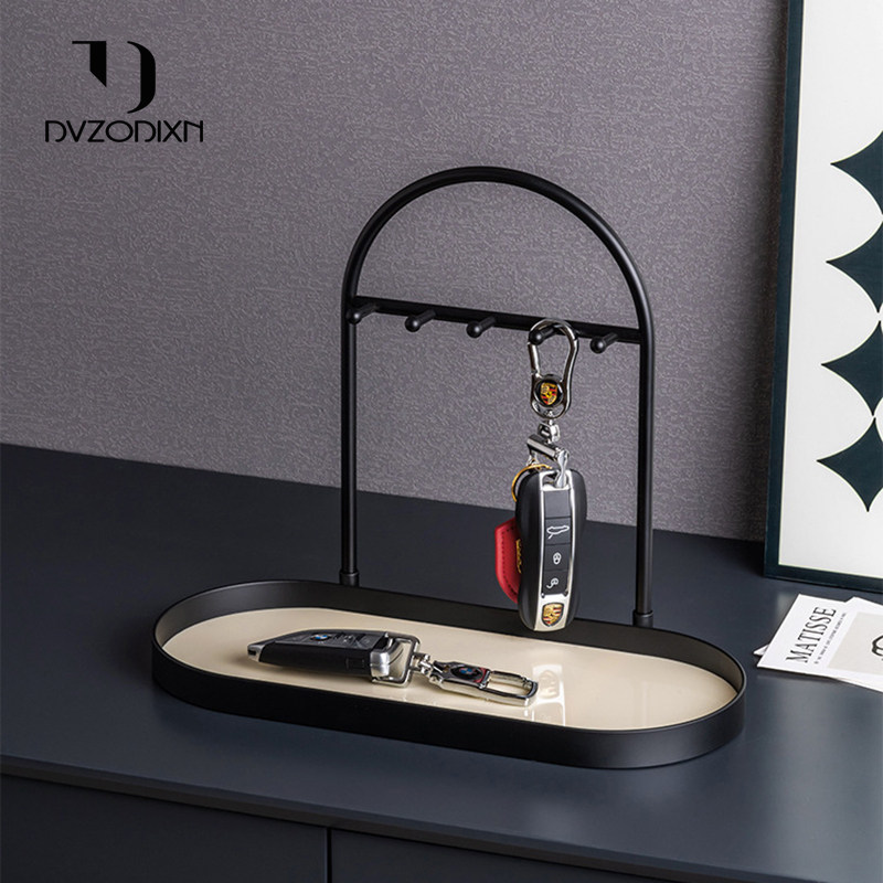 道尔顿黑色在化妆品储存盒珠宝香水钥匙入口架子太阳镜桌面装饰品