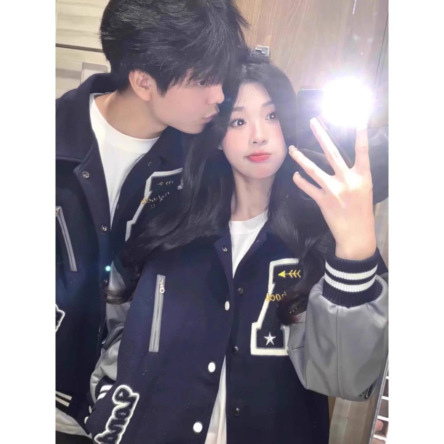 春秋新款复古港风情侣棒球服夹克2025韩版宽松刺绣炸街学生外套女