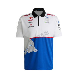 短袖 翻领POLO衫 小红牛车队f1赛车服夏季 24新品 速干男休闲运动上衣