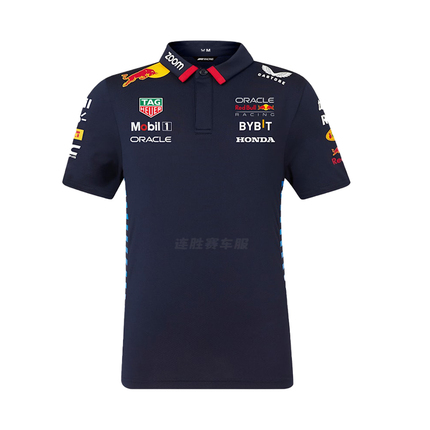 2024新款F1赛车服红牛车队夏季短袖翻领POLO衫维斯塔潘衣服男定制