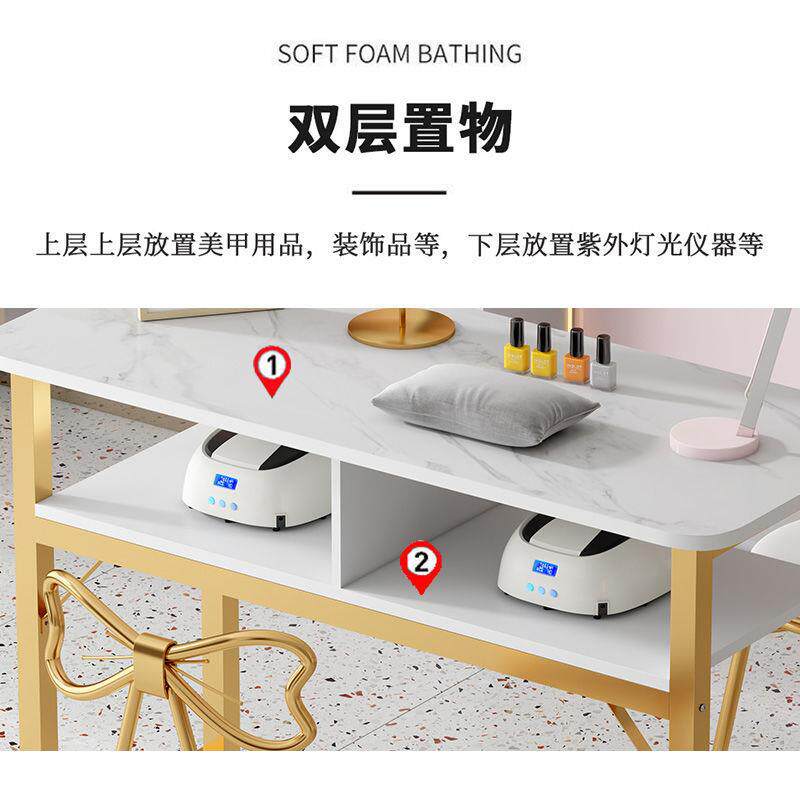 美甲桌子椅子套装摆地摊小型一人ins网红日式经济型美甲台亚马逊